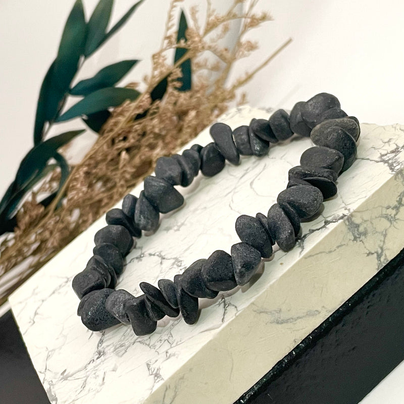 Black Azeztulite Bracelet Rare 5D Healing Crystals