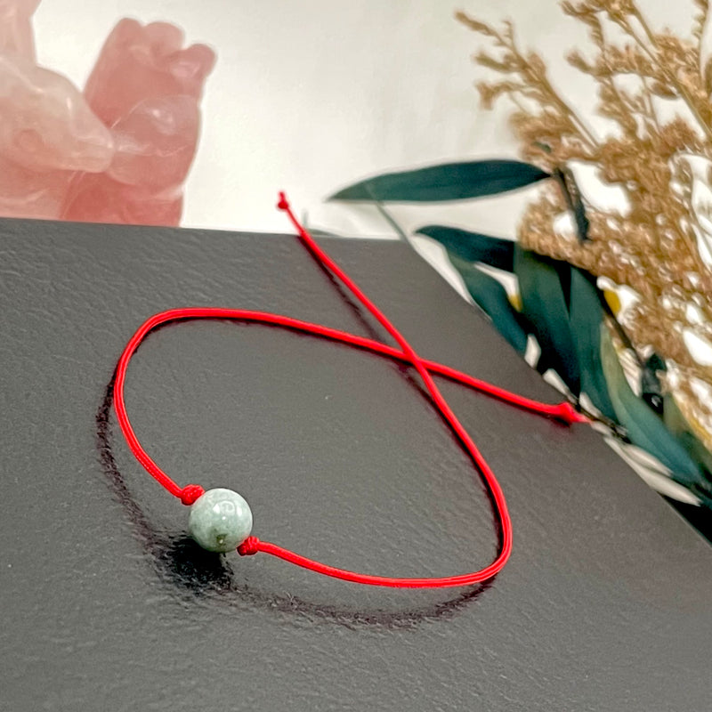 Dainty Red String with Authentic Natural Healing, Protection, Wealth, Love, Career & Success Stone