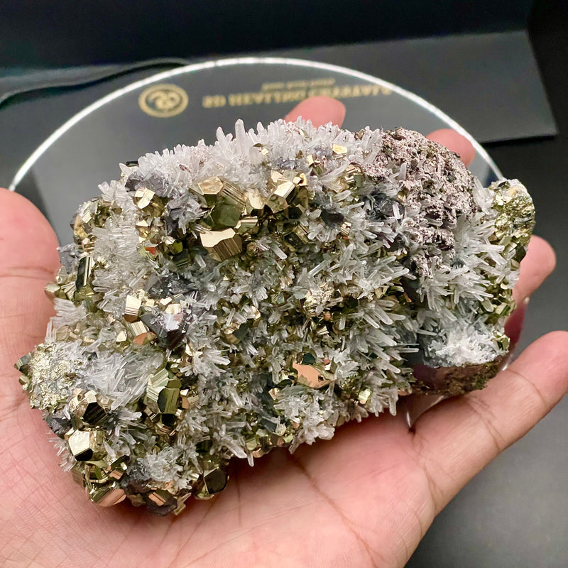 Peruvian Sphalerite Quartz Pyrite Cluster