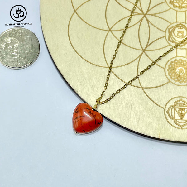 Authentic Crystal Stone Heart ♥️ Pendants – 5D Healing Crystals