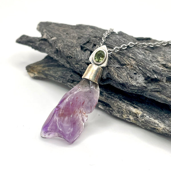 Super 7 Melody Stone X Moldavite Pendant