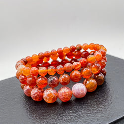 Crackled Fire Agate Bracelets