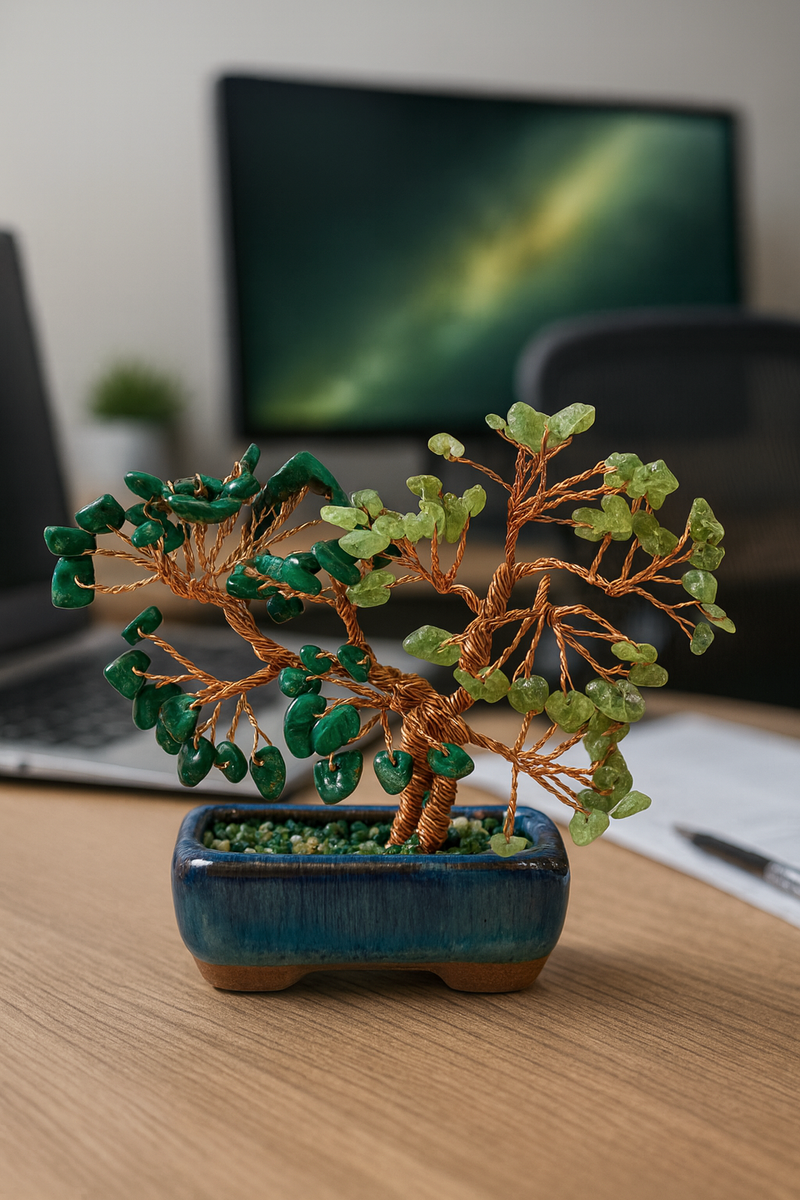 Peridot and Malachite Mini Tree