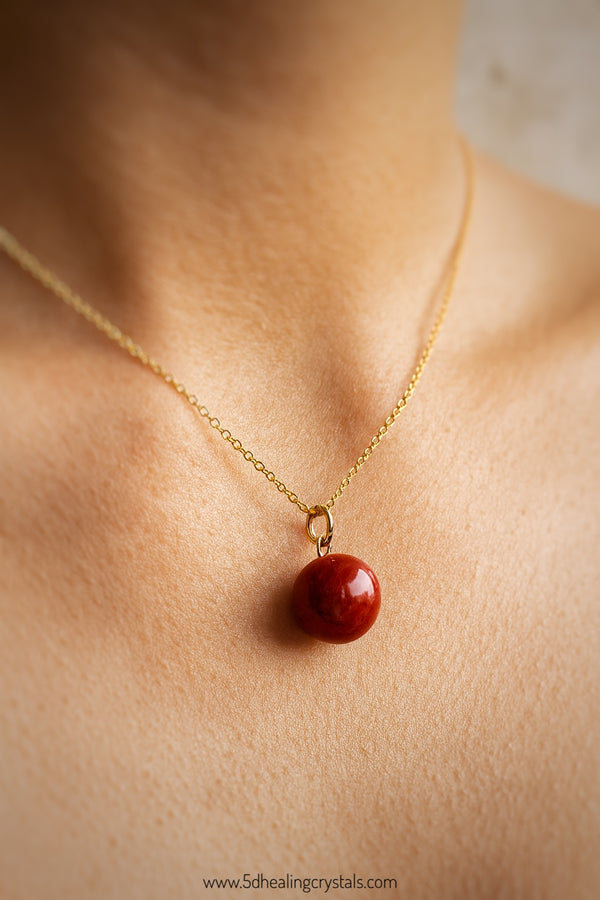 Red Jasper Sphere Pendant