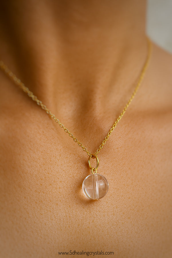 Clear Quartz "master healer" sphere pendant