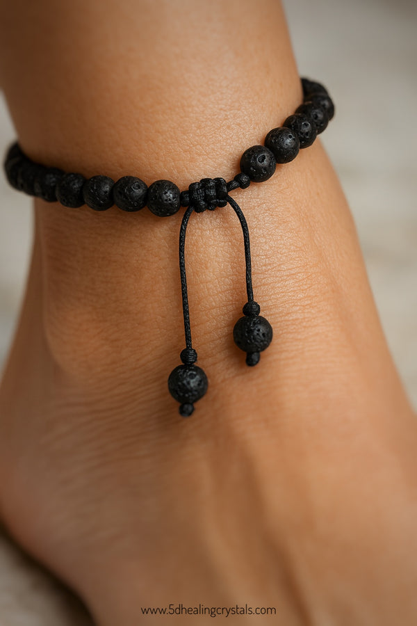 5D Grounding Anklet (Lava Stone)