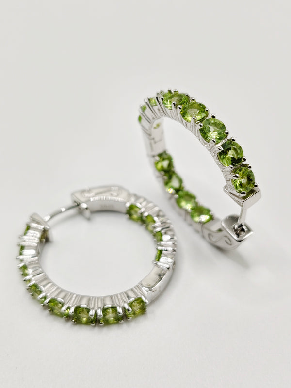 Peridot Hoop Earrings