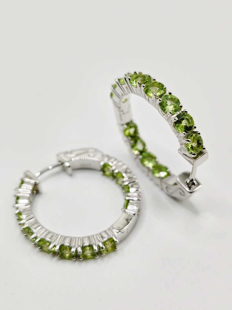 Peridot Hoop Earrings