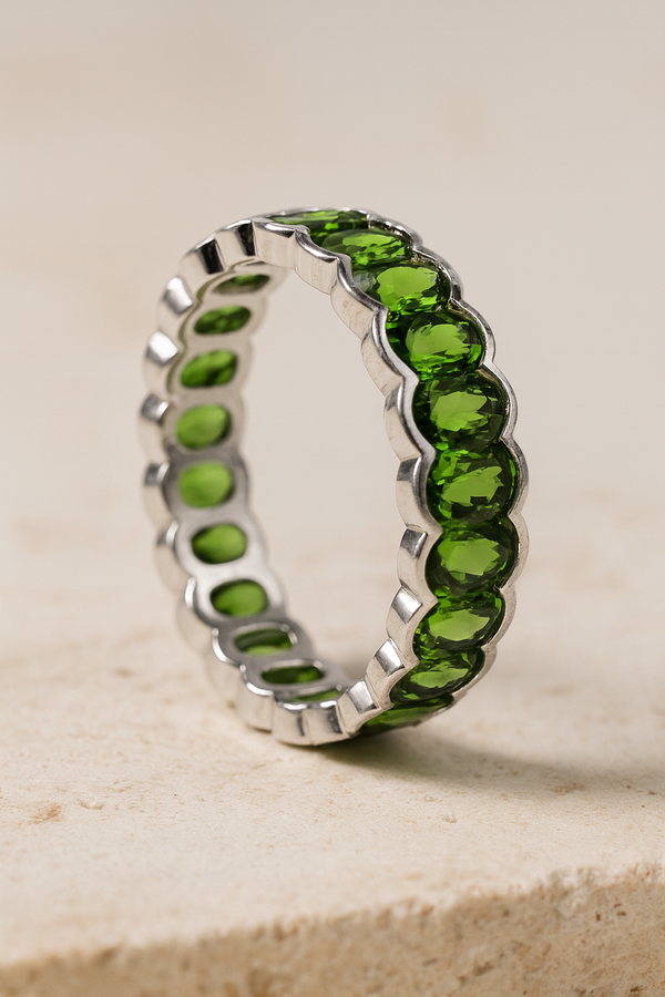 Diopside Eternity Ring (Size 8)