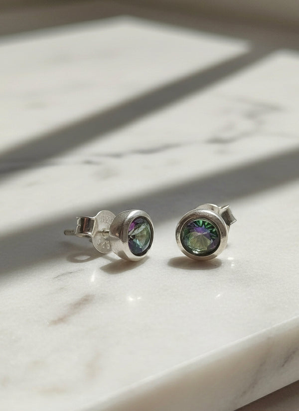 Mystic Topaz Stud Earrings