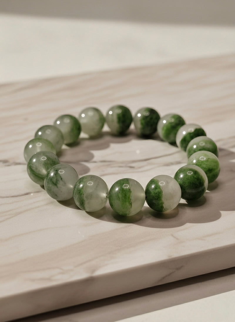 (Rare) Diopside in Quartz Bracelet 13mm