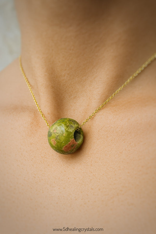 Unakite Floating Pendant