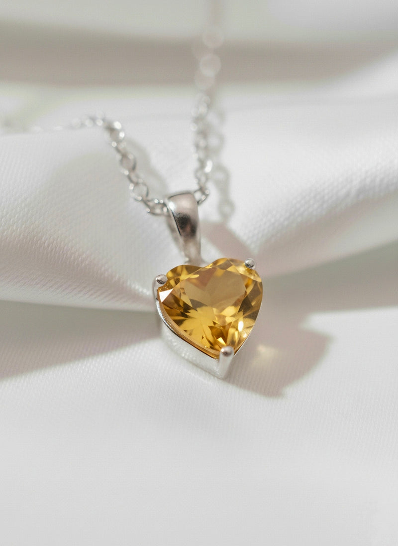 Citrine Heart Pendant