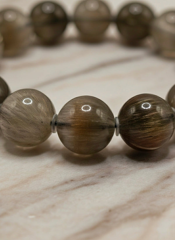 AAA Quality Silver Rutilated Quartz Bracelet
