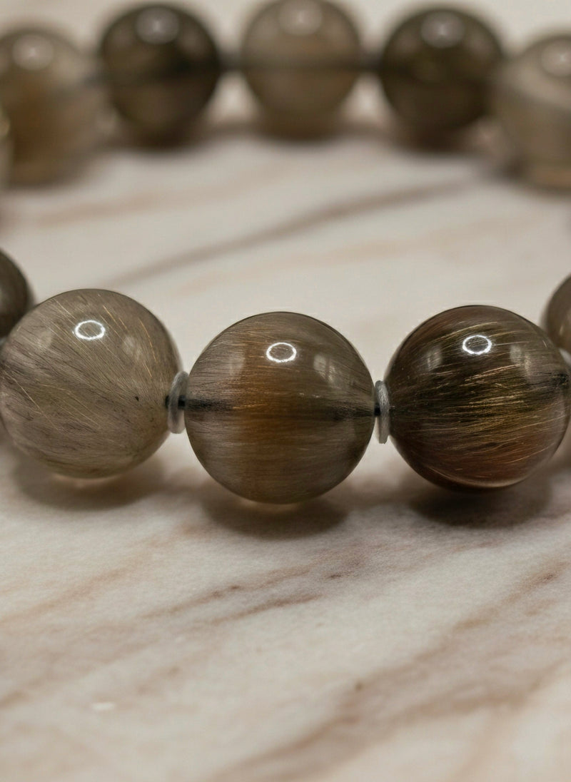 AAA Quality Silver Rutilated Quartz Bracelet