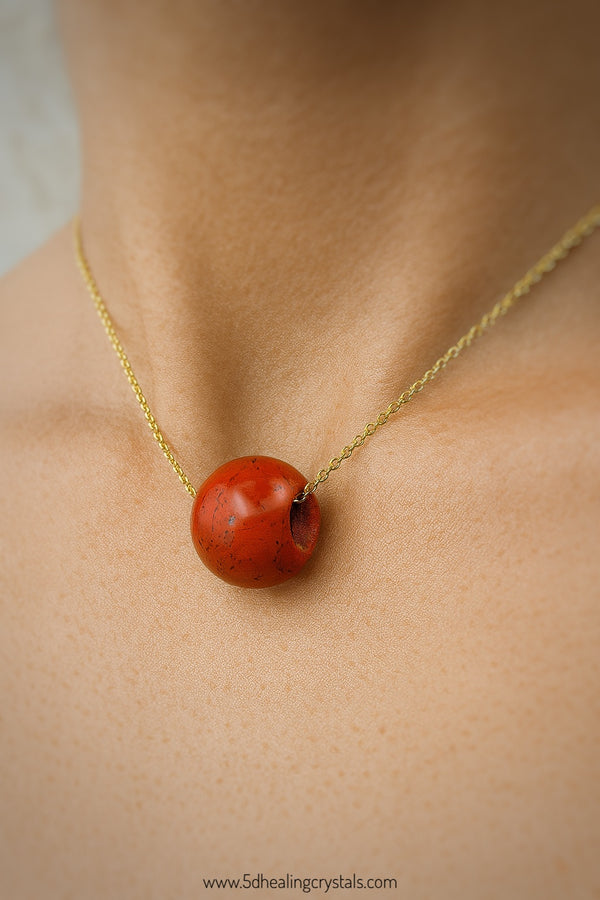 Red Jasper Floating Pendant