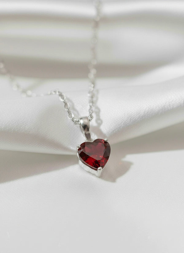 Garnet Heart Pendant