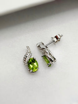 Peridot Stud Earrings