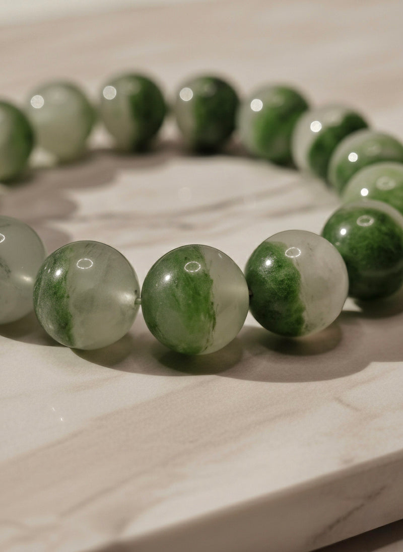 (Rare) Diopside in Quartz Bracelet 13mm