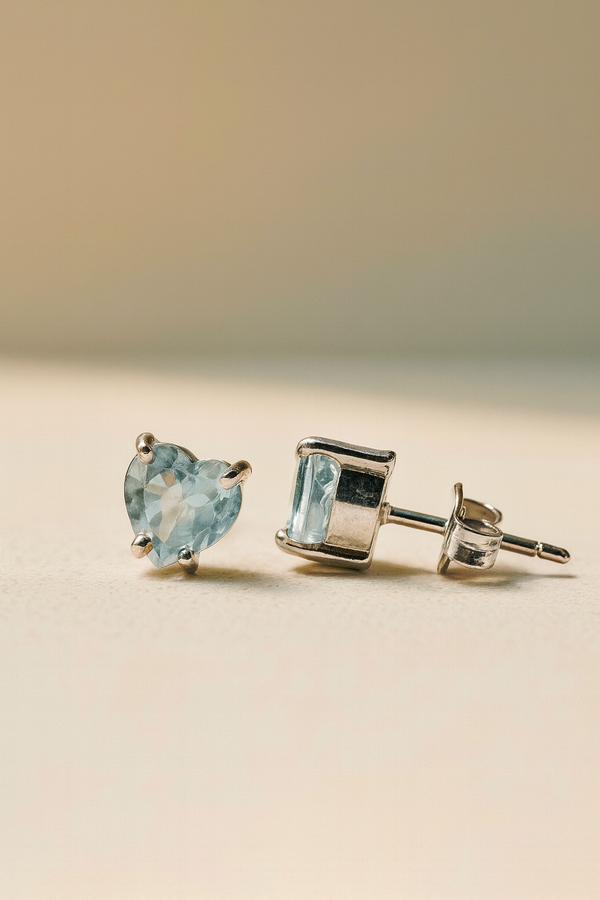 Blue Topaz Stud Earrings