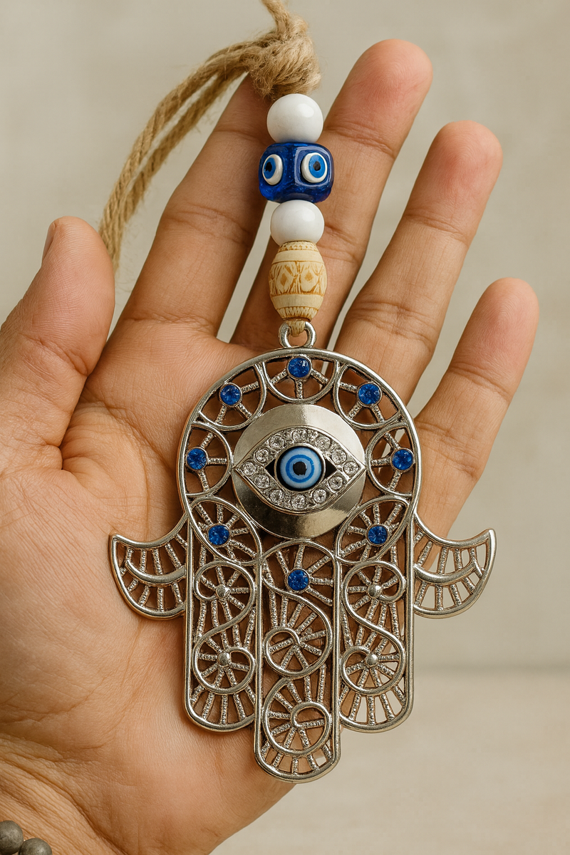 Hamsa Hand with Evil Eye Protection Charm