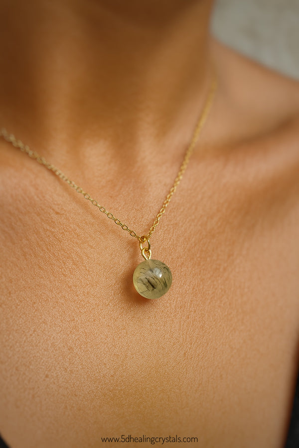 Prehnite Sphere Pendant