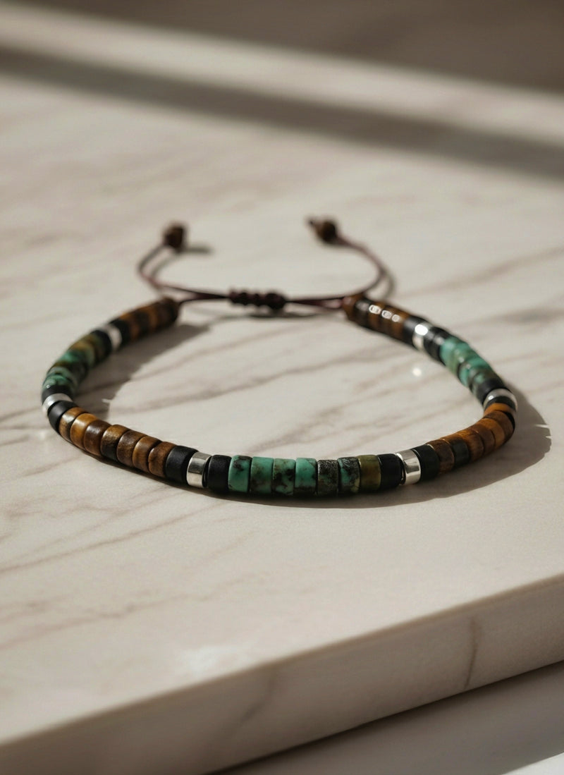 Turquoise - Tiger’s Eye - Onyx Bracelet