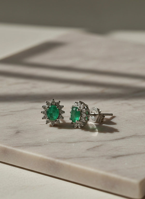 Emerald Stud Earrings