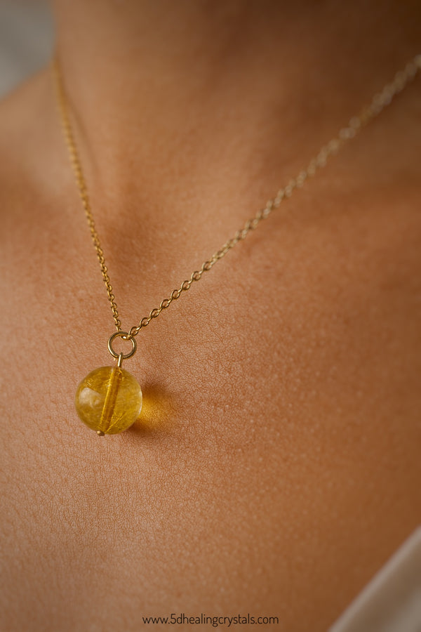 Citrine Sphere Pendant