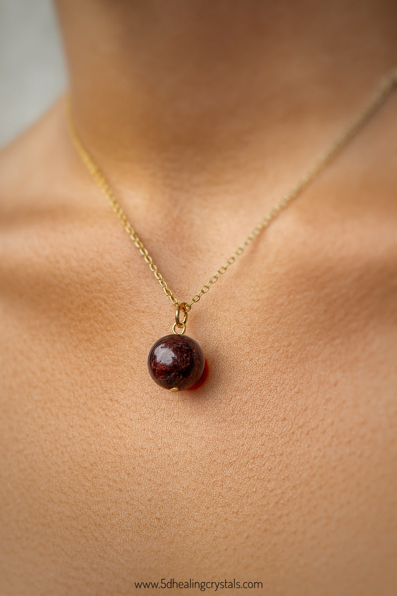 Garnet Sphere Pendant