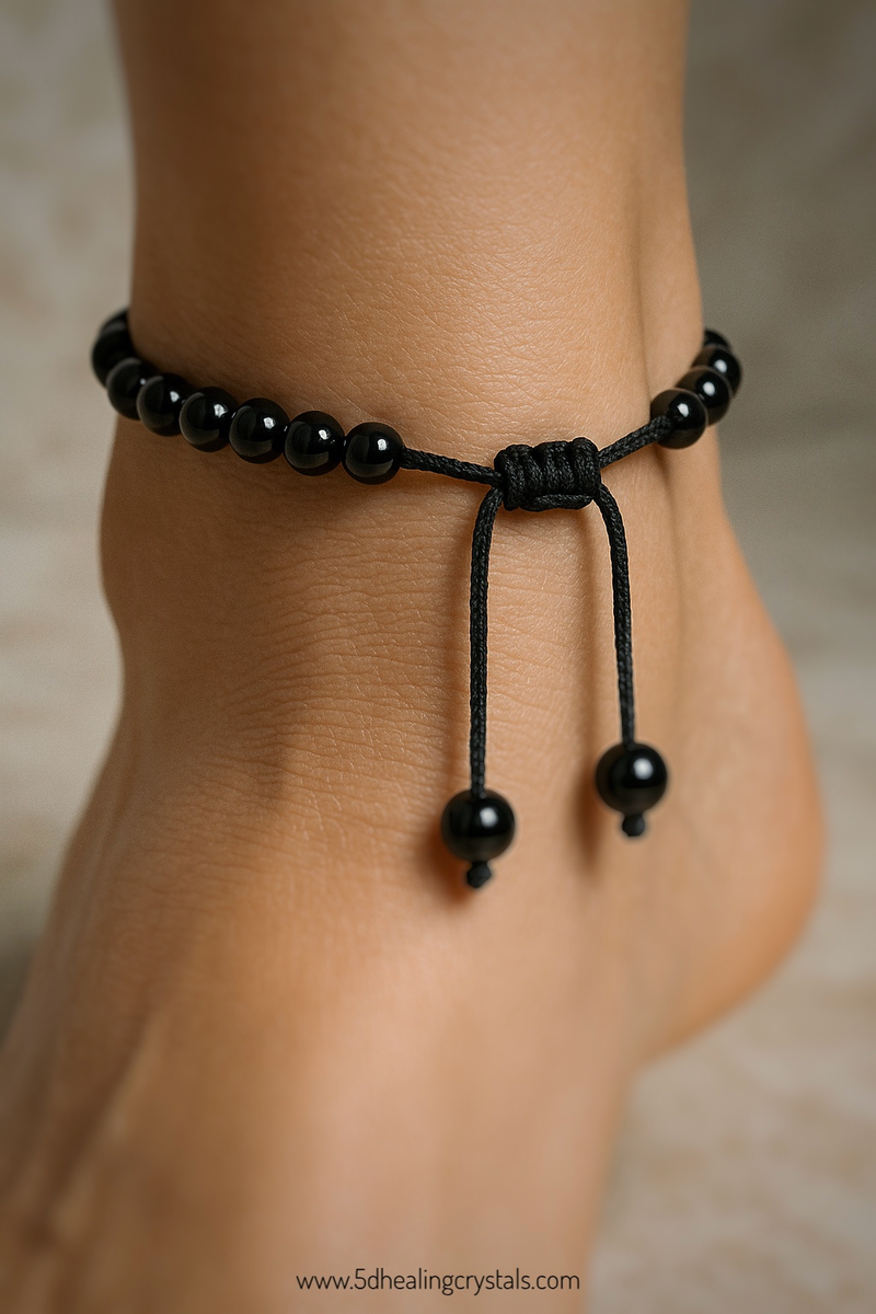 5D Grounding Anklet (Obsidian)