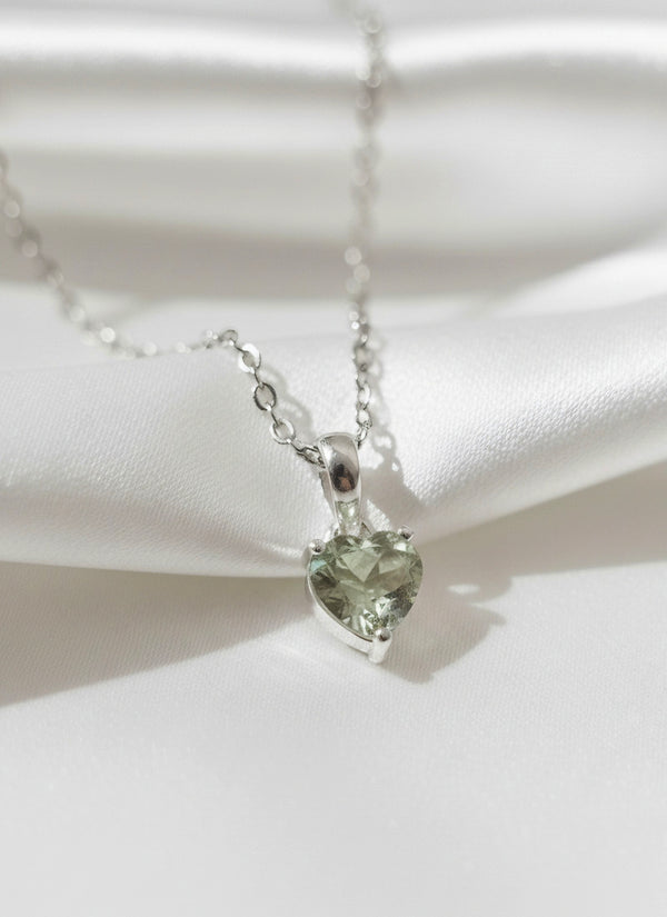 Prasiolite Heart Pendant