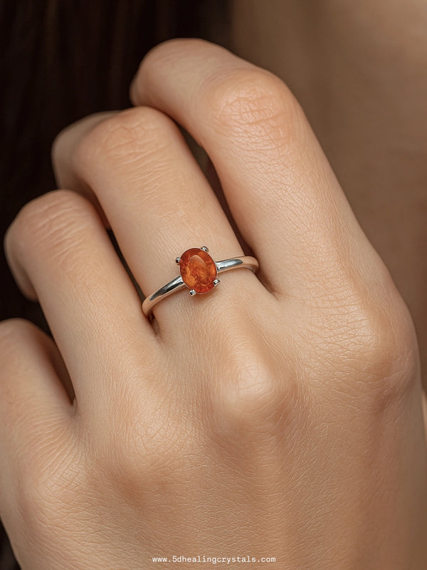 Orange Kyanite Ring