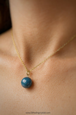 Blue Kyanite Sphere Pendant