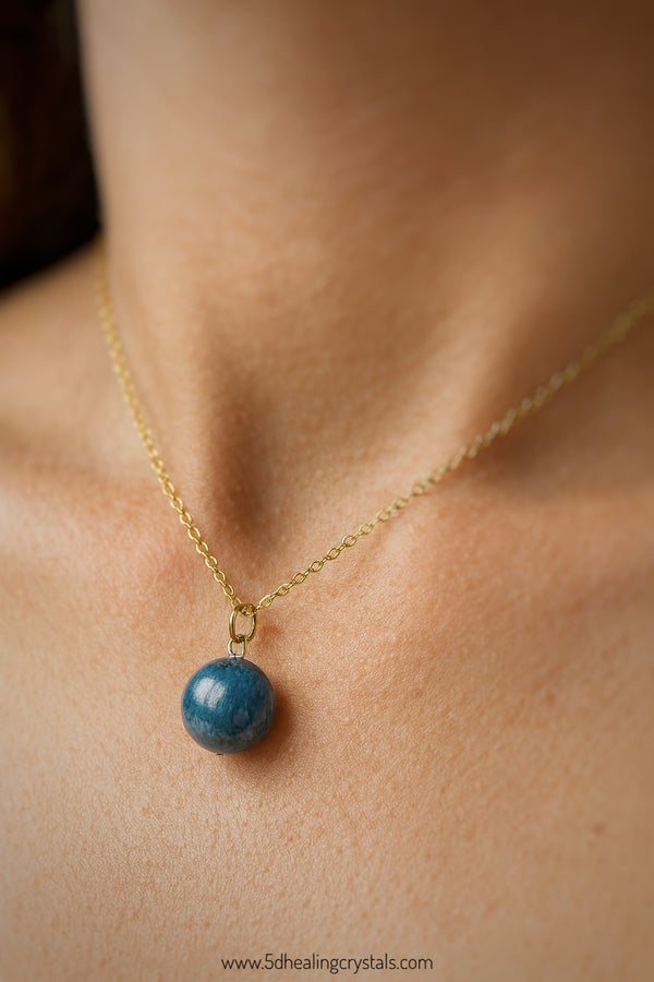 Blue Kyanite Sphere Pendant