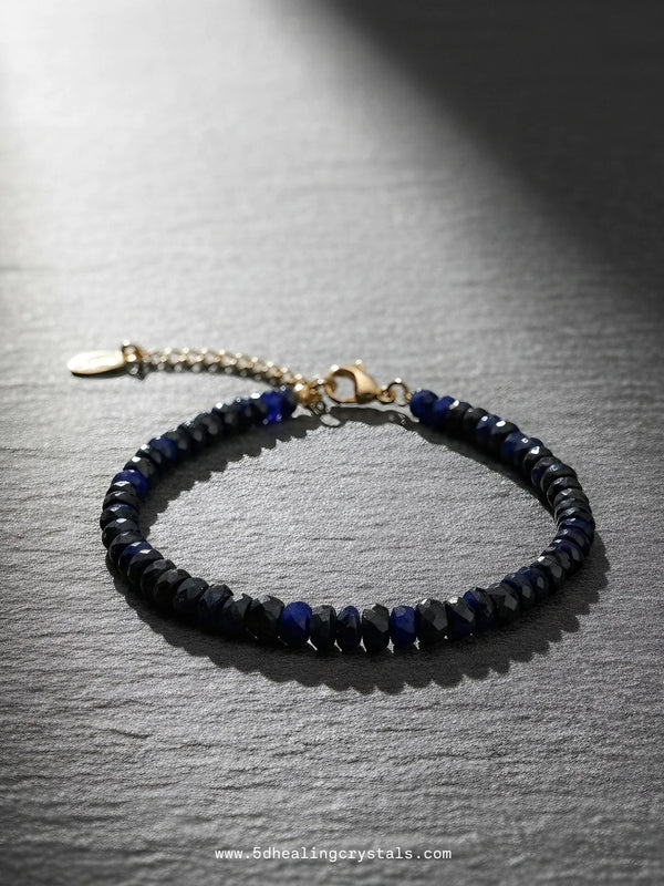 Dark Blue Sapphire Bracelet 4mm