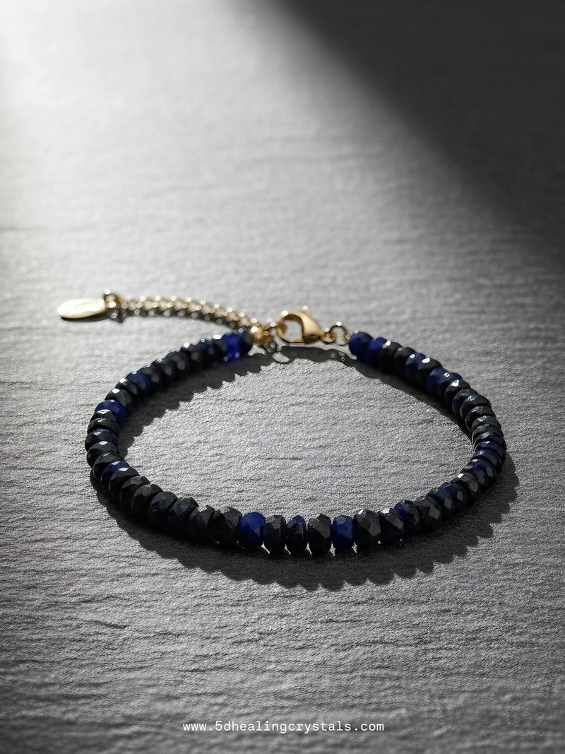 Dark Blue Sapphire Bracelet 4mm