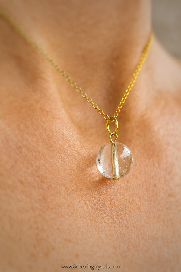 Clear Quartz "master healer" sphere pendant