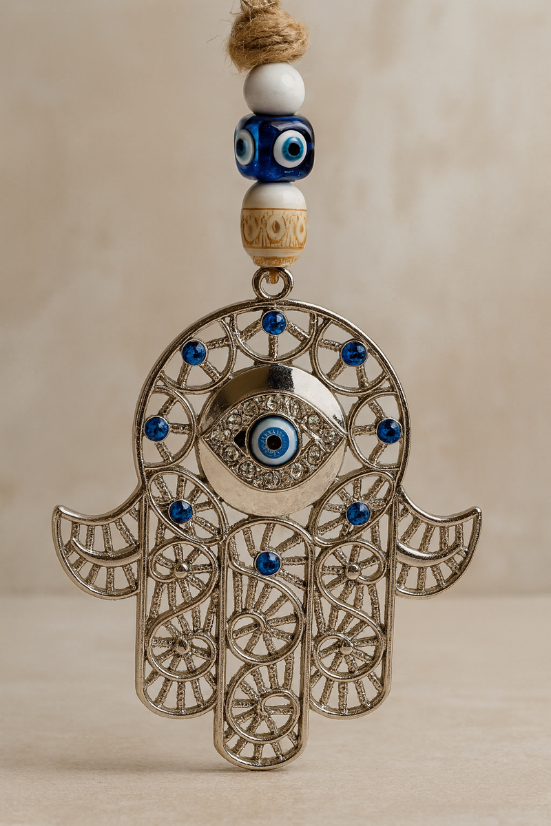 Hamsa Hand with Evil Eye Protection Charm
