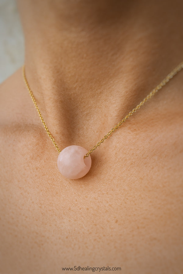 Rose Quartz 5D Floating Pendant