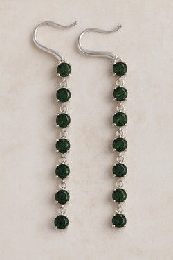 Diopside Drop Earrings