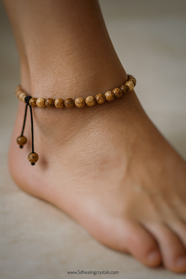5D Grounding Anklet (Picture Jasper)