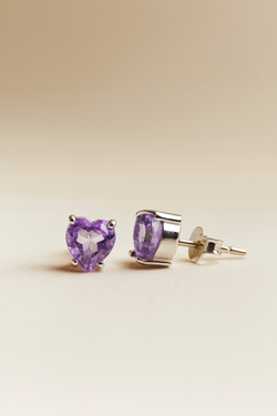 Amethyst Stud Earrings