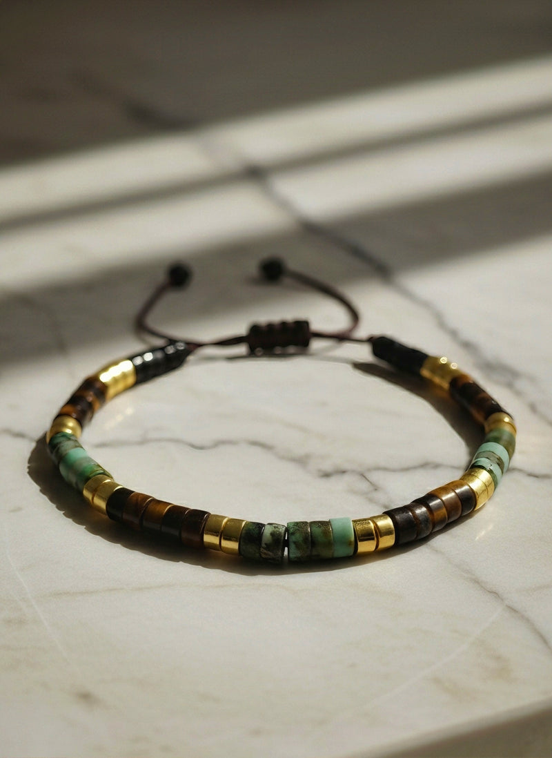 Turquoise - Tiger’s Eye - Onyx Bracelet