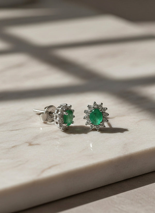 Emerald Stud Earrings