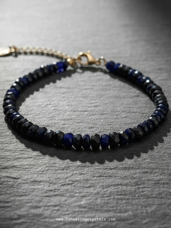 Dark Blue Sapphire Bracelet 4mm
