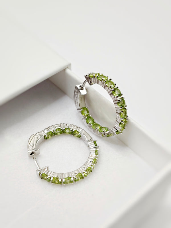 Peridot Hoop Earrings