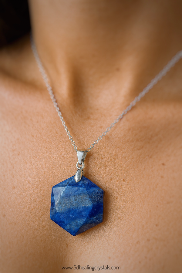 Lapis Lazuli Star of David Pendant