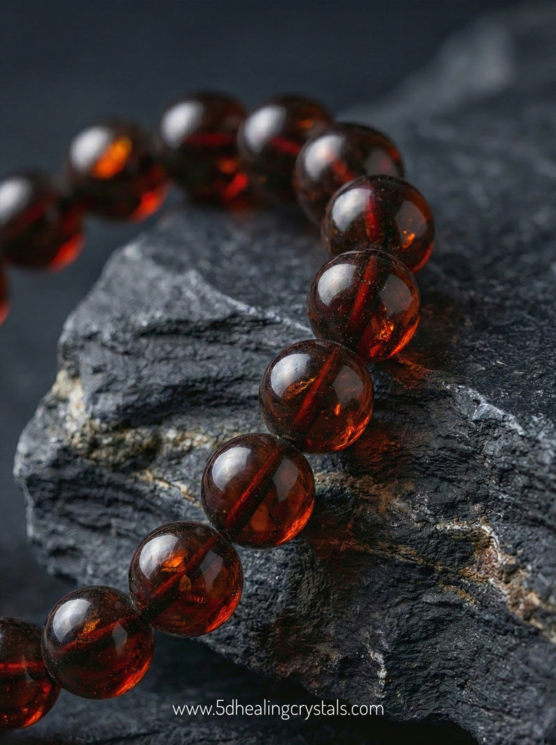 AAA Quality Red Baltic Amber Bracelet 11mm