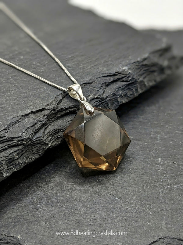 Smoky Quartz Star of David Pendant